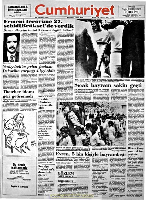 Tarihi Gazete Manşetleri 1982 1984 Gazete Manşetleri Tarih Gazete
