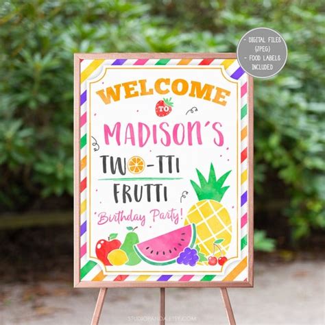 Two Tti Frutti Backdrop Party Personalized Background Etsy