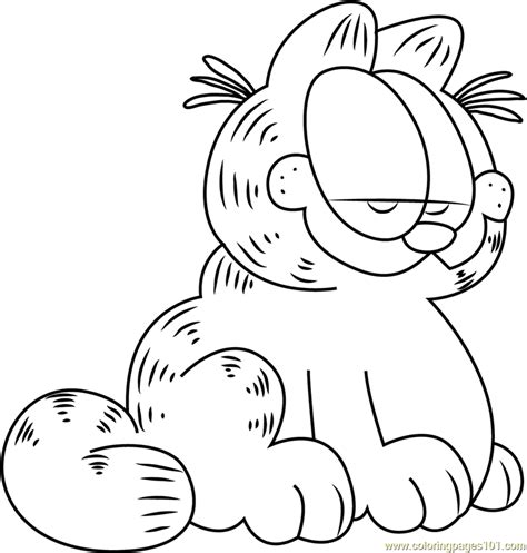 Garfield Face Coloring Page Coloring Pages
