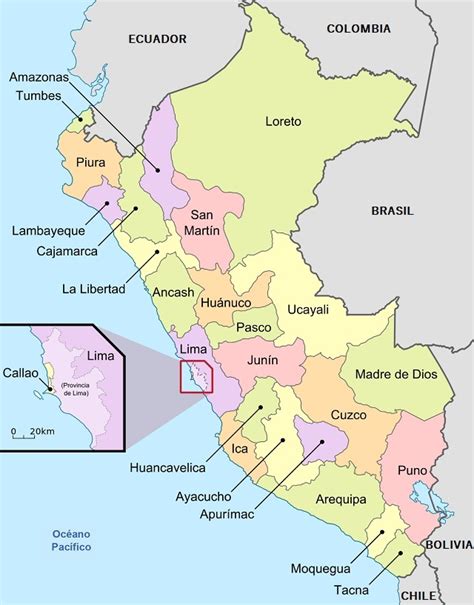 Mapa De Perú División Política Social Hizo