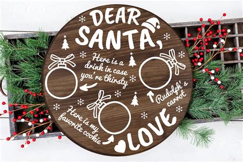 Dear Santa Tray SVG Bundle Cookie for Santa Plate SVG - Etsy UK