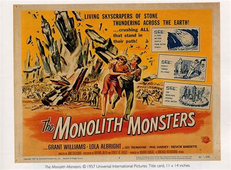 1950s Sci Fi Movie Posters Lobby Cards Movie Monsters Monolith