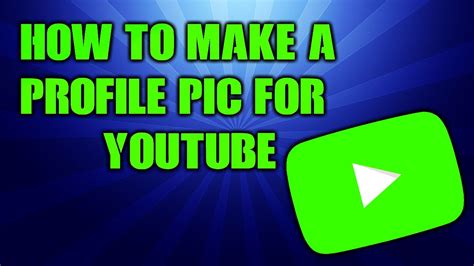 How To Make A Simple Profile Pic For Youtube Youtube