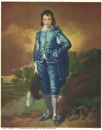 Blue Boy Lithograph By Sir Thomas Gainsborough