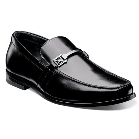 Stacy Adams Cantrell Black Genuine Leather Moc Toe Loafer Shoes Upscale
