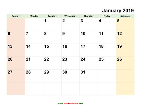 Blank Calendar Month View Calendar Printable Free