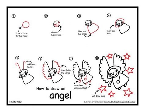 How To Draw An Angel Art For Kids Hub Angel Free
