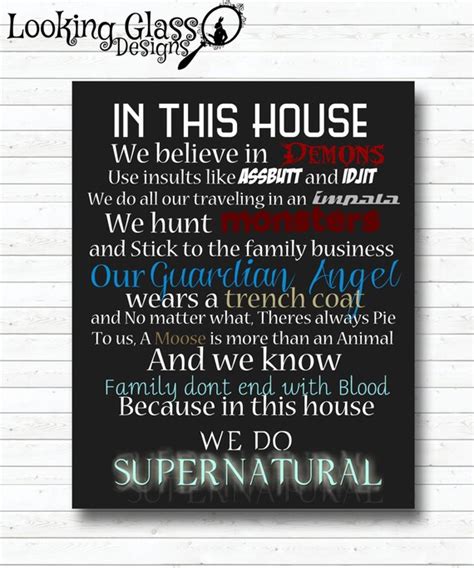 In This House We Do Supernatural By Jordanforsyth On Etsy