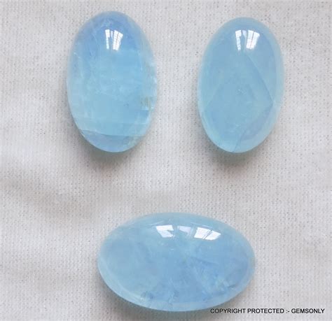 6190cts 3pc Natural Aquamarine Oval Cabochon 14x21mm To Etsy In 2020