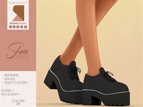 Af Shoes N012 Slider And No Slider At Redheadsims Sims 4 Updates