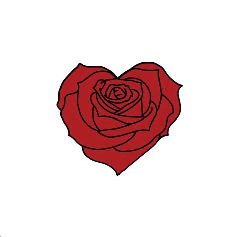 Heart Shaped Rose Svg Layered Rose Svg Flower Svg Heart Etsy