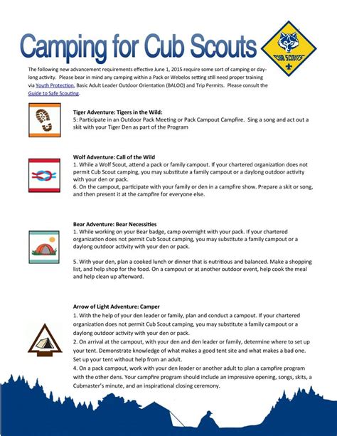 Cub Scout 6 Essentials Printable Printable Words Worksheets