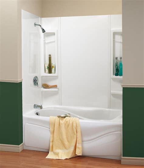 After going over the previous steps from part 1, your shower/bathtub walls should be ready to go. One Piece Shower Units with Seat, Shelves and Tub | Ideas ...