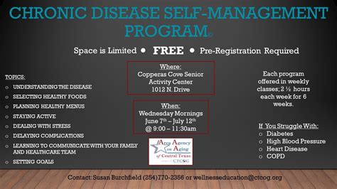 Chronic Disease Self Management Program Central Texas Aging