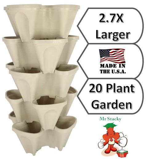 Mr Stacky Vertical 5 Tier Strawberry Herb Flower Planter The