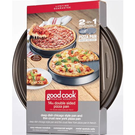 Good Cook Nonstick Double Sided Deep Dish Pizza Pan 14 Walmart Com