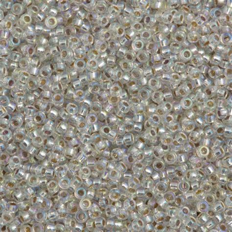 Miyuki Round Seed Bead 150 Silver Lined Crystal Ab 10g Tube 1001