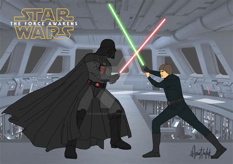 Darth Vader Vs Luke Skywalker By Blackdragonstudio On Deviantart