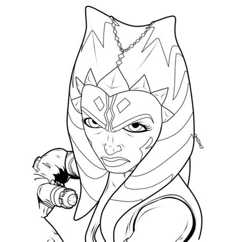 Star Wars Ahsoka Coloring Pages Sketch Coloring Page