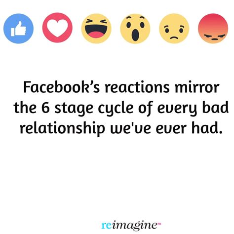 This whole year has been a roller coaster ride for all people. Facebook's Reactions Are the 6 Stages of a Doomed Relationship. - ReimaginePr.com