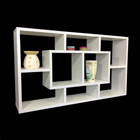 Best Value Here White Wall Mounted Cube 8 Pigeon Holes Shelf Storage