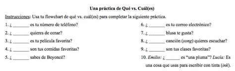 Práctica Con Qué Vs Cuáles Worksheet Live Worksheets