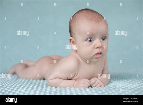 Crawling Baby Boy Stock Photo Alamy