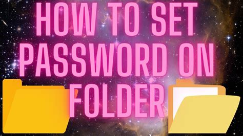How To Set Folder Password In Windows 10 Youtube