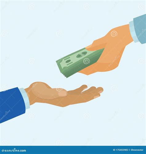 Money Payment Banking Concept With Human Hands Giving And Receiving
