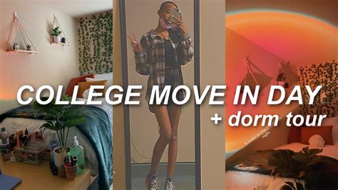 College Move In Day Dorm Room Tour 2021 Vlog Youtube