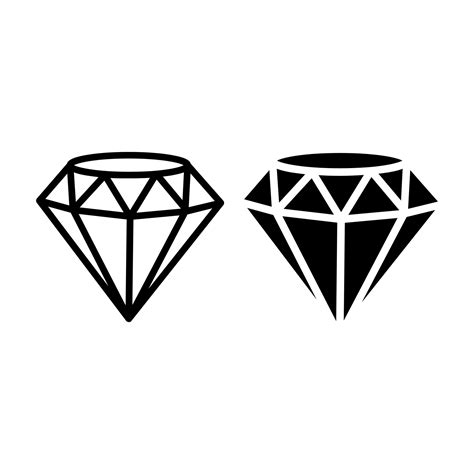 Diamond Crystal Gemstone Vector Icon 6899535 Vector Art At Vecteezy