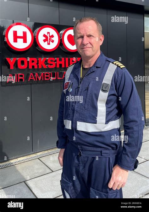 A General View Of Yorkshire Air Ambulance Chief Pilot Owen Mcteggart At