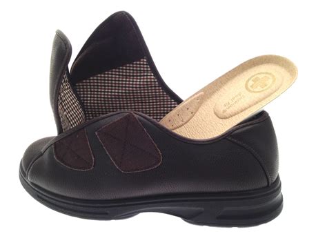 Mens Diabetic Comfort Shoes Extra Wide Fit Adjustable Velcro Shoes Size ...