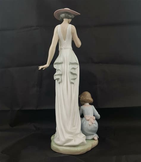 Lladro Figurine Lady With Child And Flowers In Bloom Model Etsy
