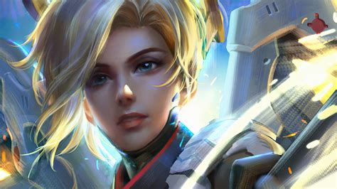 Overwatch The Mercy Hd Games 4k Wallpapers Images Backgrounds