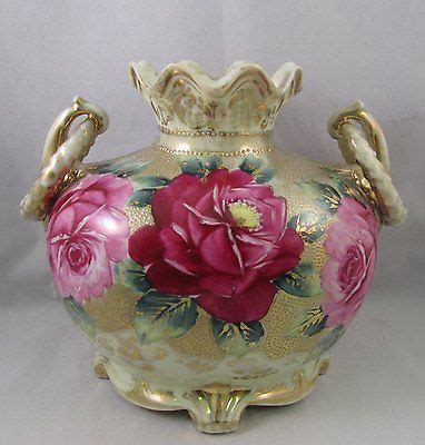 En ucuz nippon paint modelleri ve kampanyalar hakkında bilgi almak için tıklayın! Antique Nippon floral vase with handles hand painted gold ...