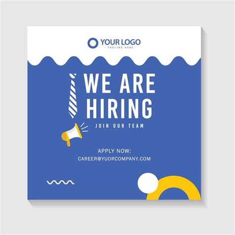 Hiring Recruitment Poster Design Vector Illustration Open A Template