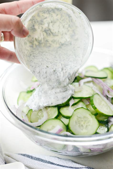Cucumber Salad With Sour Cream Dill Dressing Simply Scratch