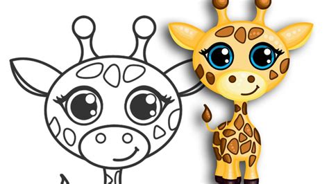 How To Draw A Giraffe Super Cute And Easy Step By Step
