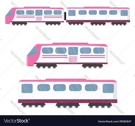 Pink Train On A White Background Royalty Free Vector Image