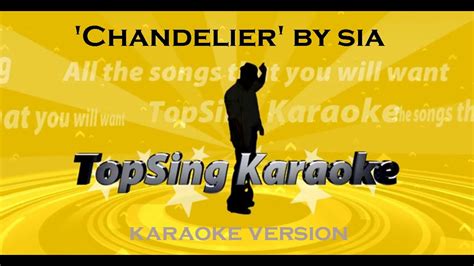 Chandelier Sia Karaokelyrics Version Youtube