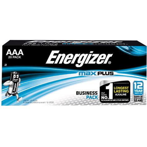 Energizer Max Plus Aaa Batteries Pack Of 20 E301322900 Hunt Office