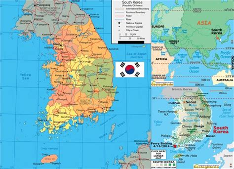 Korea utara dan korea selatan dahulunya merupakan sebuah negara yang bersatu padu semasa pemerintahan dinasti joseon, dan berkongsi bahasa serta adat resam yang sama. Peta Korea Selatan Lengkap dengan Kota, Sumber Daya Alam ...