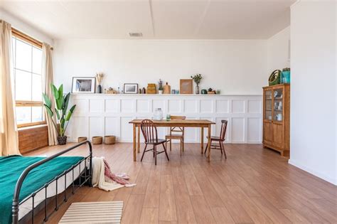 Premium Photo Vintage Studio Apartment Interior In Light Colors In