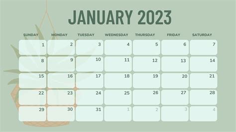 2023 Calendar Canva Template Etsy