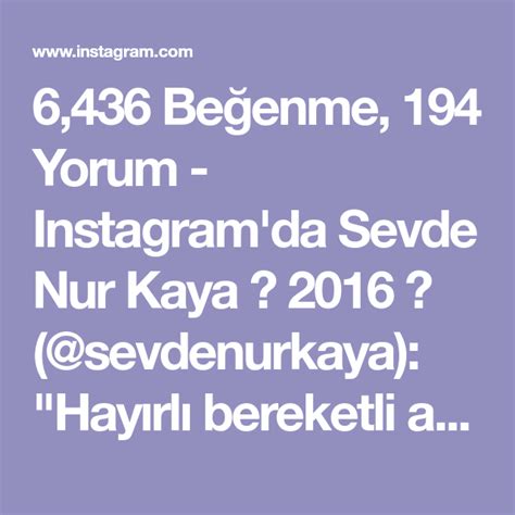 Be Enme Yorum Instagram Da Sevde Nur Kaya
