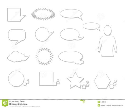 Bubble icons stock vector. Illustration of outline, arrow - 3490498