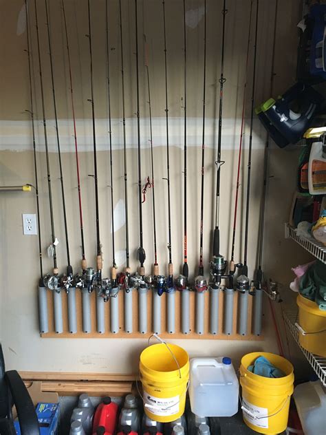 Diy Fishing Rod Holder For Garage Pvc Fishing Rod Holder Fishingrod