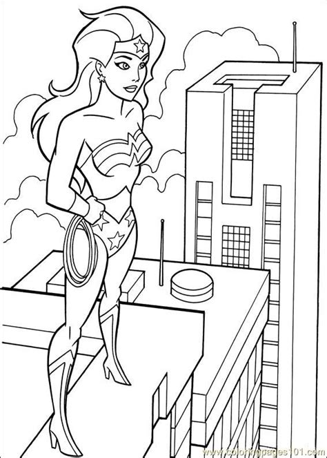 Coloriage Wonder Woman 48 Super héros Coloriages à imprimer