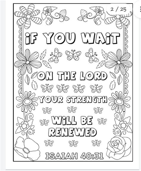 Bible Verse Coloring Pages Etsy